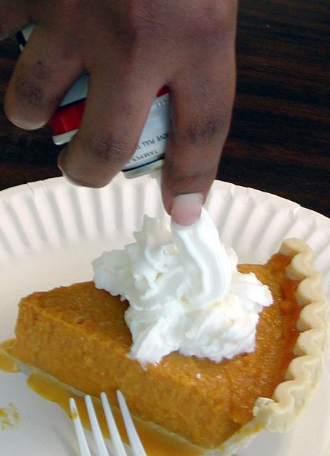 Whipped cream and the filling for pumpkin pie are two familiar materials that exhibit the shear-thinning effect seen in a range of industrial applications. It is thick enough to stand on its own atop a piece of pie, yet flows readily when pushed through a tube. This demonstrates the shear-thinning effect that was studied with the Critical Viscosity of Xenon Experiment (CVX-2) on the STS-107 Research 1 mission in 2002. CVX observed the behavior of xenon, a heavy inert gas used in flash lamps and ion rocket engines, at its critical point. The principal investigator was Dr. Robert Berg of the National Institutes of Standards and Technology in Gaithersburg, MD.