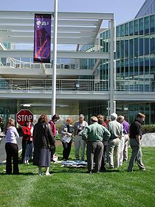 The arnual conference for the Educator Resource Center Network (ERCN) Coordinators was held at Glenn Research Center at Lewis Field in Cleveland, Ohio. The conference included participants from NASA's Educator Resource Centers located throughout the country. The Microgravity Science Division at Glenn sponsored a Microgravity Day for all the conference participants. This image is from a digital still camera; higher resolution is not available.