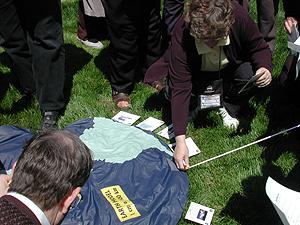 The arnual conference for the Educator Resource Center Network (ERCN) Coordinators was held at Glenn Research Center at Lewis Field in Cleveland, Ohio. The conference included participants from NASA's Educator Resource Centers located throughout the country. The Microgravity Science Division at Glenn sponsored a Microgravity Day for all the conference participants. This image is from a digital still camera; higher resolution is not available.