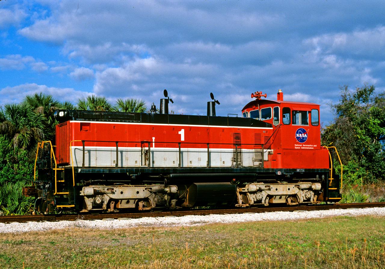 CAPE CANAVERAL, Fla. – A NASA railroad locomotive at the Kennedy Space Center in Florida is part of the space agency's railroad operation to not only move equipment at Kennedy, but to transport hardware to and from contractor facilities across the nation. Photo credit: NASA