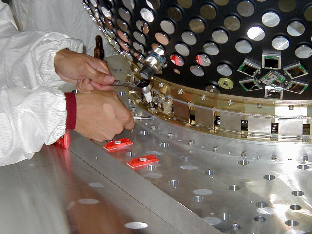 KODIAK ISLAND, Alaska -- Technicians prepare the Starshine 3 payload for its launch aboard the Athena 1 launch vehicle at Kodiak Island, Alaska, as preparations to launch Kodiak Star proceed. The first orbital launch to take place from Alaska's Kodiak Launch Complex, Kodiak Star is scheduled to lift off on a Lockheed Martin Athena I launch vehicle on Sept. 17 during a two-hour window that extends from 5:00 to 7:00 p.m. ADT. The payloads aboard include the Starshine 3, sponsored by NASA, and the PICOSat, PCSat and Sapphire, sponsored by the Department of Defense (DoD) Space Test Program.