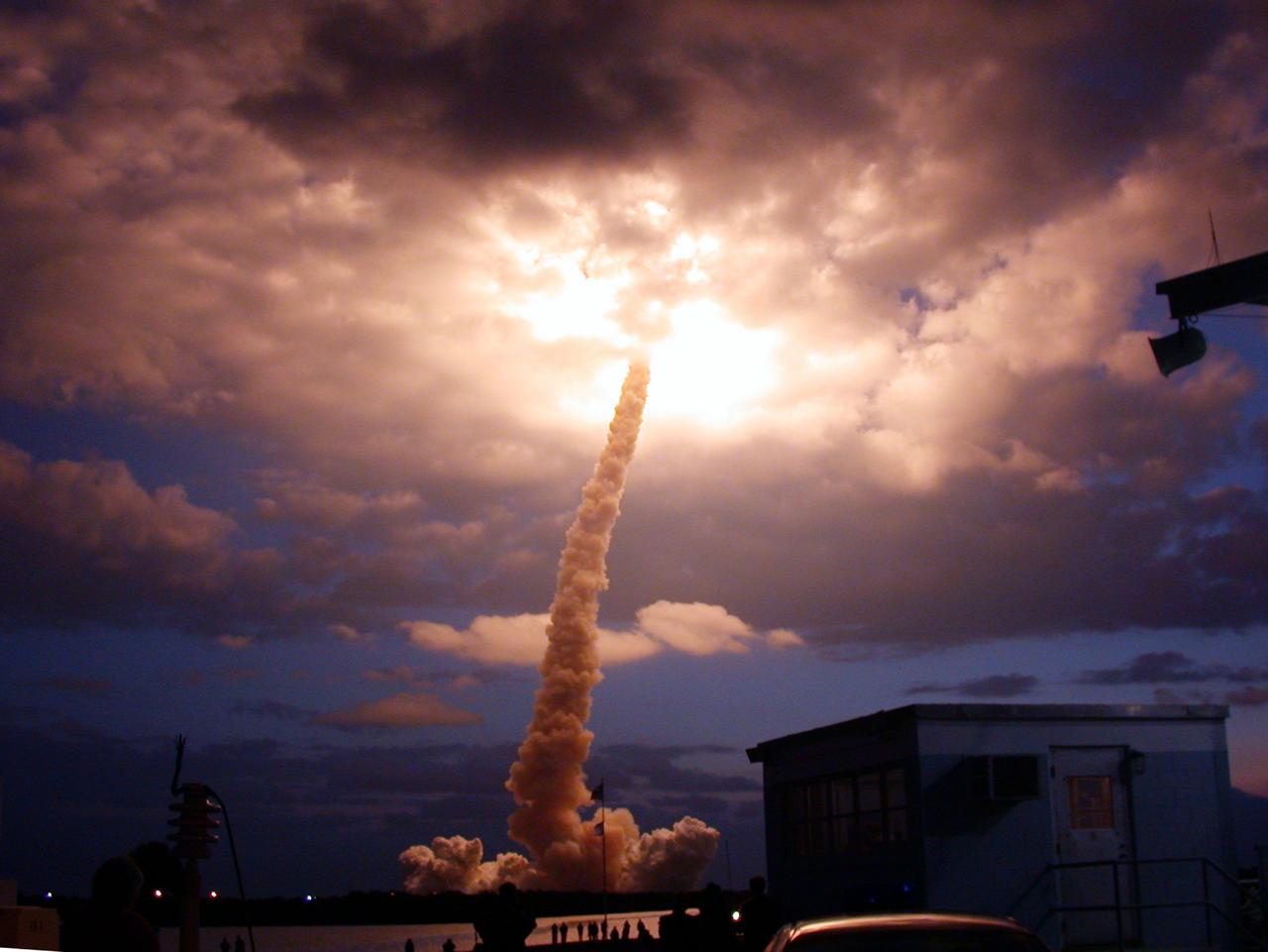 Carrying a crew of seven, the Space Shuttle Orbiter Columbia soared through some pre-dawn clouds into the sky as it began its 27th flight, STS-109. Launched March 1, 2002, the goal of the mission was the maintenance and upgrade of the Hubble Space Telescope (HST). The Marshall Space Flight Center had the responsibility for the design, development, and construction of the HST, which is the most complex and sensitive optical telescope ever made, to study the cosmos from a low-Earth orbit. The HST detects objects 25 times fainter than the dimmest objects seen from Earth and provides astronomers with an observable universe 250 times larger than is visible from ground-based telescopes, perhaps as far away as 14 billion light-years. The HST views galaxies, stars, planets, comets, possibly other solar systems, and even unusual phenomena such as quasars, with 10 times the clarity of ground-based telescopes. During the STS-109 mission, the telescope was captured and secured on a work stand in Columbia's payload bay using Columbia's robotic arm. Here four members of the crew performed five spacewalks completing system upgrades to the HST. Included in those upgrades were: replacement of the solar array panels; replacement of the power control unit (PCU); replacement of the Faint Object Camera (FOC) with a new advanced camera for Surveys (ACS); and installation of the experimental cooling system for the Hubble's Near-Infrared Camera and Multi-object Spectrometer (NICMOS), which had been dormant since January 1999 when it original coolant ran out. Lasting 10 days, 22 hours, and 11 minutes, the STS-109 mission was the 108th flight overall in NASA's Space Shuttle Program.