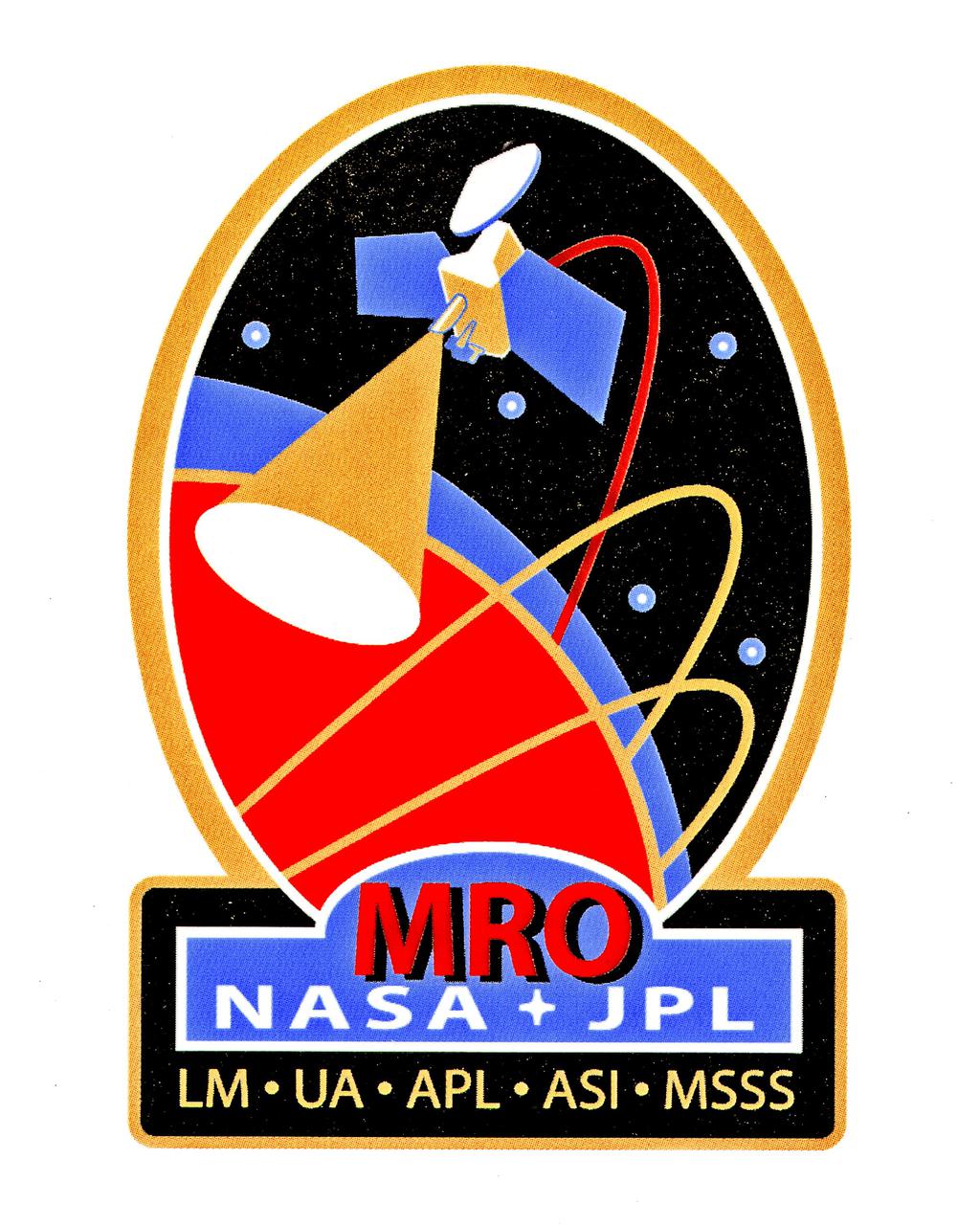 KENNEDY SPACE CENTER, FLA.  -   Logo for the Mars Reconnaissance Orbiter (MRO) mission, managed for NASA by JPL, a division of the California Institute of Technology, Pasadena.