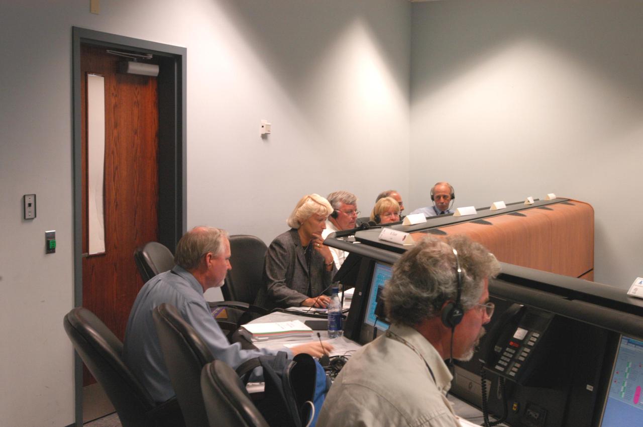 KENNEDY SPACE CENTER, FLA. -   At the Atlas V Spaceflight Operations Center, the launch team goes through a wet dress rehearsal for launch of the Mars Reconnaissance Orbiter (MRO), scheduled for Aug. 10.  Launch of the MRO aboard an Atlas V rocket will be from Launch Complex 41 at Cape Canaveral Air Force Station in Florida.  A wet rehearsal includes pre-liftoff operations and a fueling of the rocket’s engine. The MRO was built by Lockheed Martin for NASA Jet Propulsion Laboratory in California.  It is the next major step in Mars exploration and scheduled for launch from Cape Canaveral Air Force Station. The MRO is an important next step in fulfilling NASA’s vision of space exploration and ultimately sending human explorers to Mars and beyond.