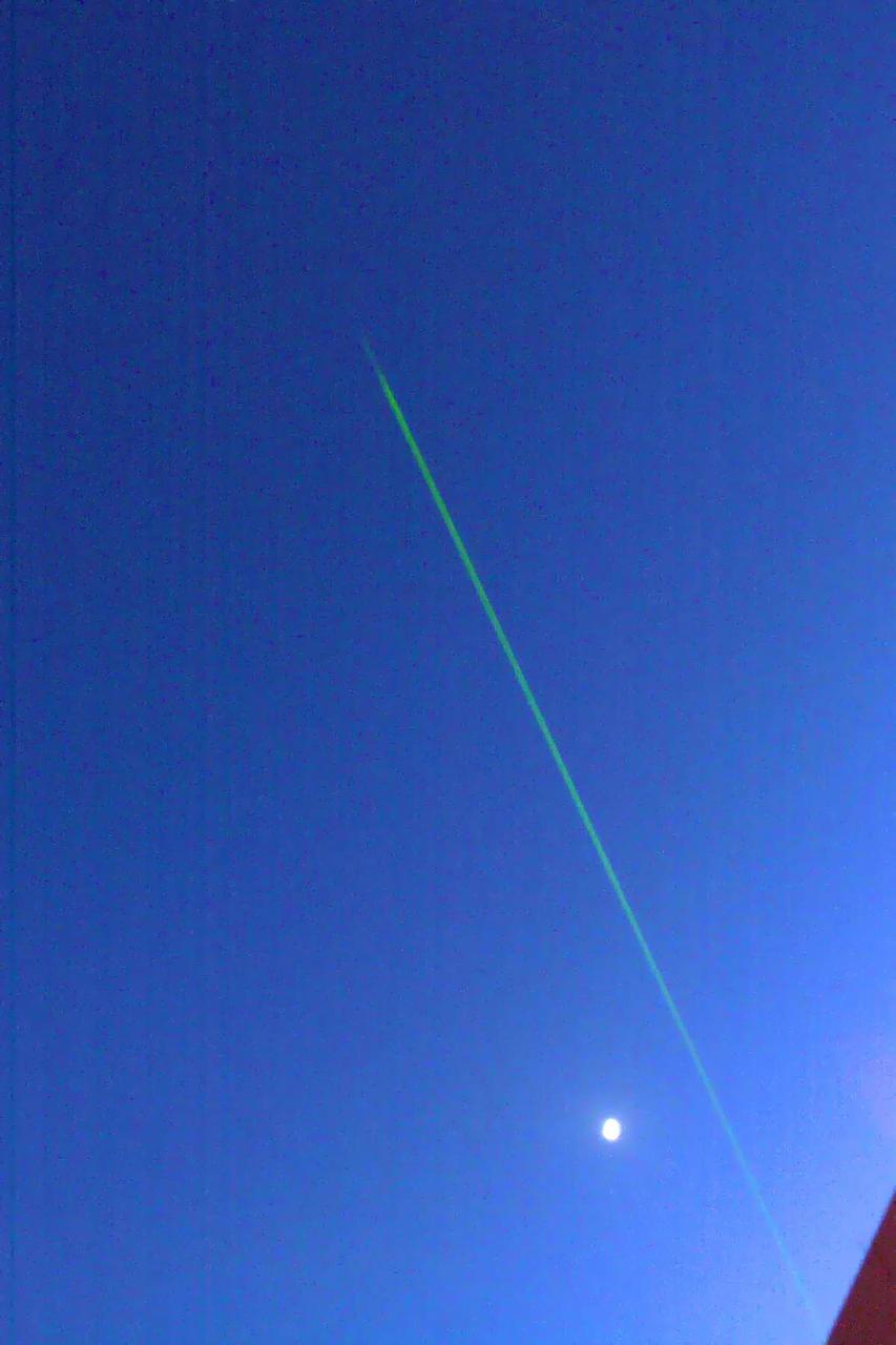 VANDENBERG AIR FORCE BASE, CALIF.  -  At Vandenberg Air Force Base in California, a light beam is emitted during LIDAR (LIght Detection And Ranging) laser testing on the CALIPSO spacecraft. CALIPSO stands for Cloud-Aerosol LIDAR and Infrared Pathfinder Satellite Observation.   LIDAR measures distance, speed, rotation, chemical composition and concentration. CALIPSO and CloudSat will fly in formation with three other satellites in the A-train constellation to enhance understanding of our climate system. They are highly complementary satellites and together they will provide never-before-seen 3-D perspectives of how clouds and aerosols form, evolve, and affect weather and climate. Launch of CALIPSO_CloudSat aboard a Boeing Delta II rocket is scheduled for 3:01 a.m. PDT Sept. 29.