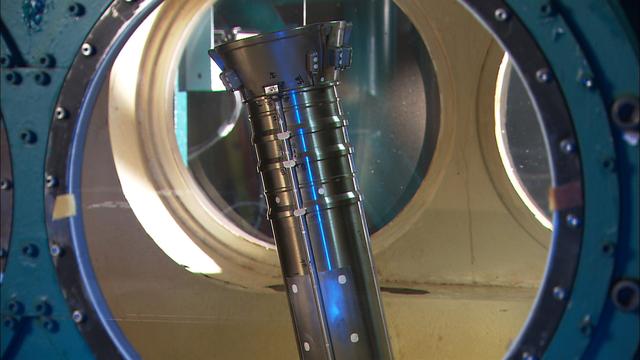 THIS IS A TEST OF THE 1ST STAGE RE-ENTRY VEHICLE. HEAT TESTING OF A 3% MODEL TO SUPPORT THE ARES/ CLV FIRST STAGE RE-ENTRY. THIS TEST OCCURRED AT ARNOLD AIR FORCE BASE, TENNESSEE.  THIS TESTING SUPPORTS THE DEVELOPMENT OF THE CONSTELLATION/ARES PROJECT.   THIS IMAGE IS EXTRACTED FROM A HIGH DEFINITION VIDEO FILE AND IS THE HIGHEST RESOLUTION AVAILABLE.  