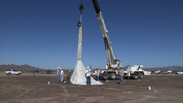 Shown is the testing of the Main Parachute for the Ares/CLV first stage in support of the Ares/Constellation program at the Yuma Proving Ground, Arizona.  This image is extracted from high definition video and is the highest resolution available.