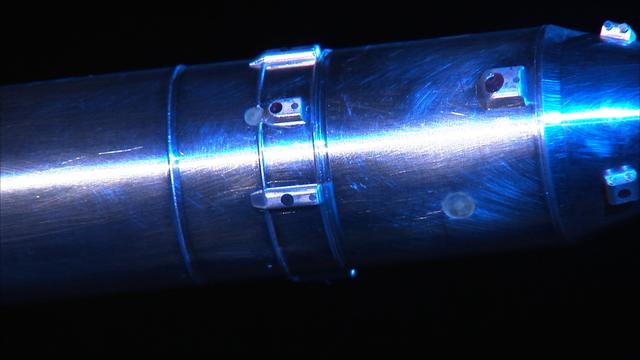 Testing of the subsonic and transonic mach number for clean and full protuberances in support of the Ares/CLV Integrated Vehicle at the Boeing facility in Missouri. This image is extracted from a high definition video file and is the highest resolution available.