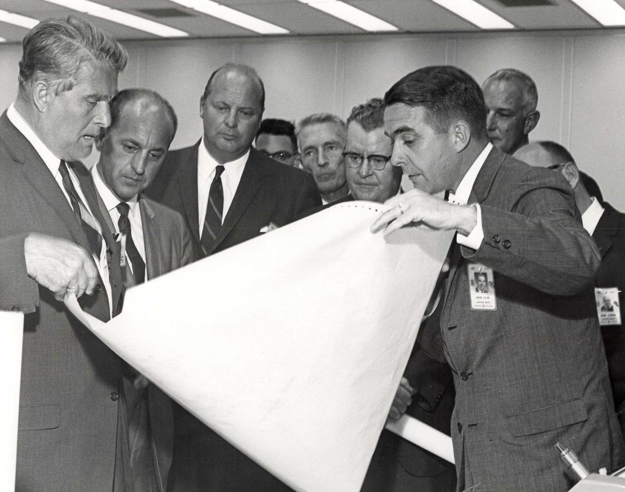 Dr. Wernher Von Braun photographed during his visit to Wagner College, Staten Island, N.Y. for commencement exercises.
