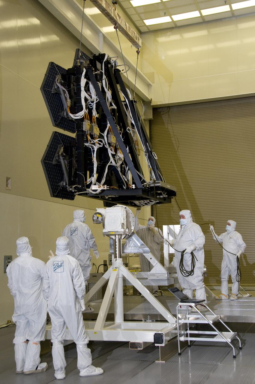 SIX OF THE EIGHTEEN JAMES WEBB SPACE TELESCOPE MIRROR SEGMENTS ARE BEING PREPPED TO MOVE INTO THE X-RAY AND CRYOGENIC FACILITY FOR TESTING.