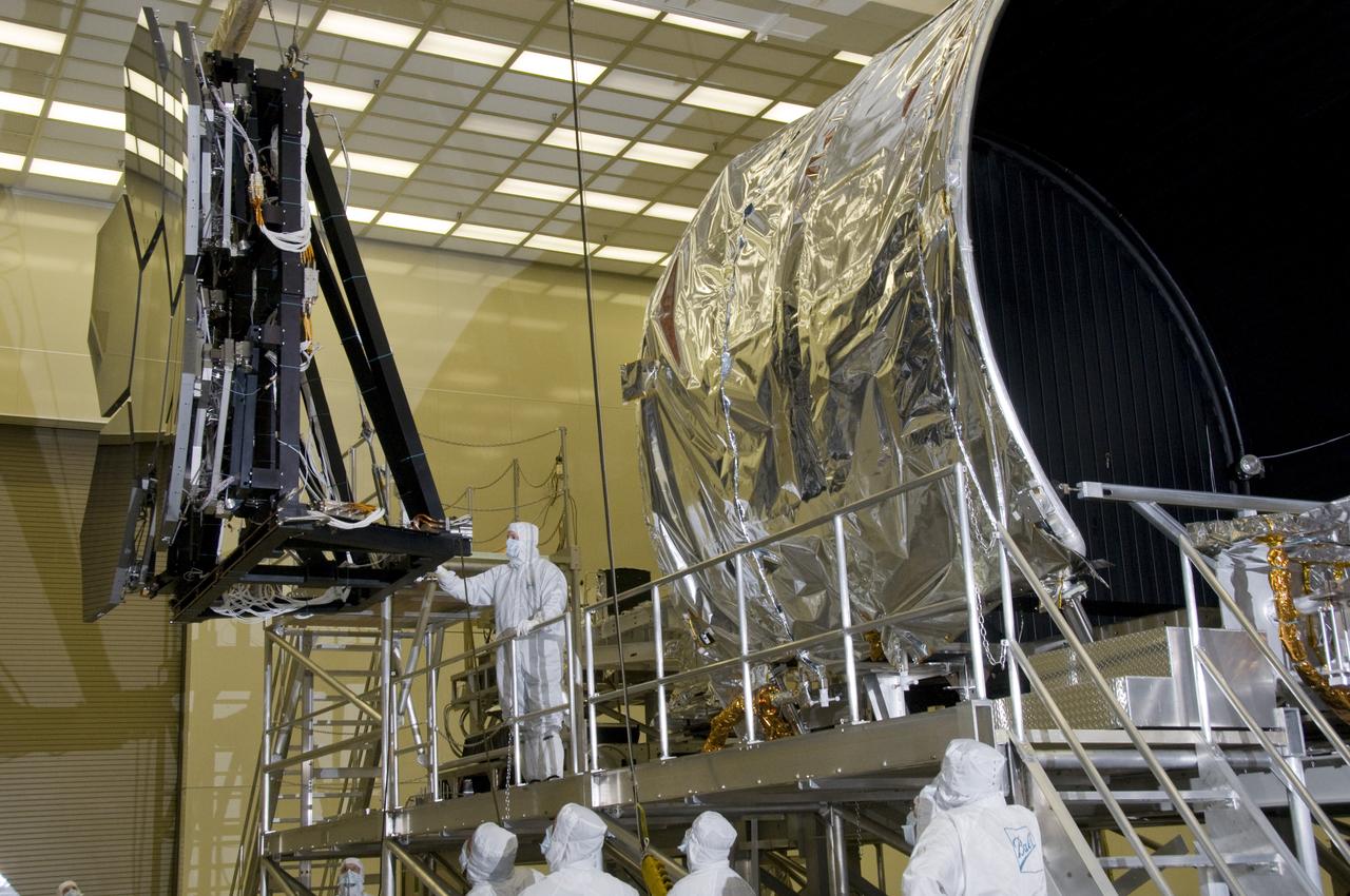 SIX OF THE EIGHTEEN JAMES WEBB SPACE TELESCOPE MIRROR SEGMENTS ARE BEING PREPPED TO MOVE INTO THE X-RAY AND CRYOGENIC FACILITY FOR TESTING.