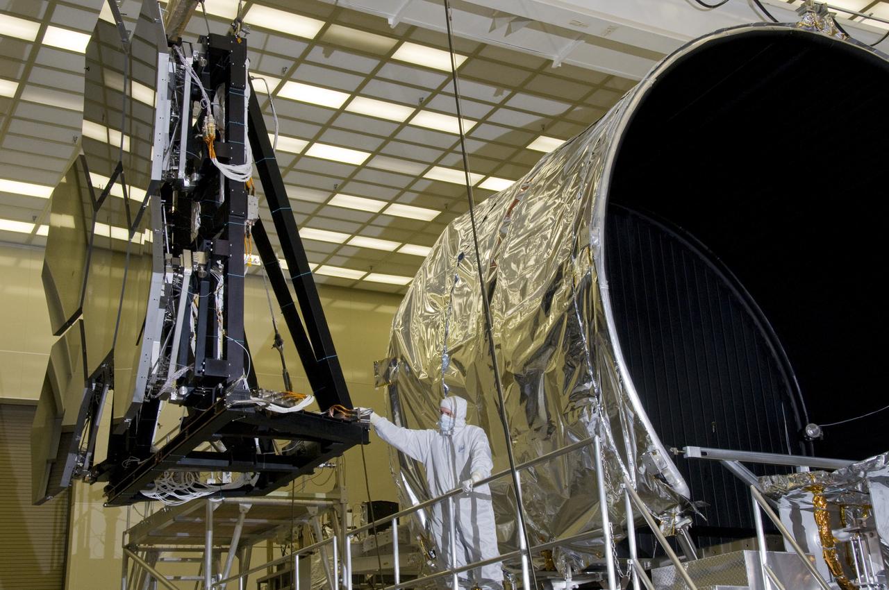 SIX OF THE EIGHTEEN JAMES WEBB SPACE TELESCOPE MIRROR SEGMENTS ARE BEING PREPPED TO MOVE INTO THE X-RAY AND CRYOGENIC FACILITY FOR TESTING.