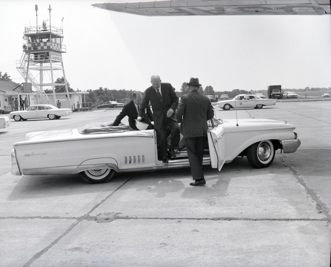 PRESIDENT DWIGHT EISENHOWER VISIT TO MSFC FOR THE DEDICATION OF THE CENTER.