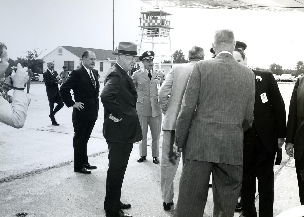 PRESIDENT DWIGHT EISENHOWER VISIT TO MSFC FOR THE DEDICATION OF THE CENTER.