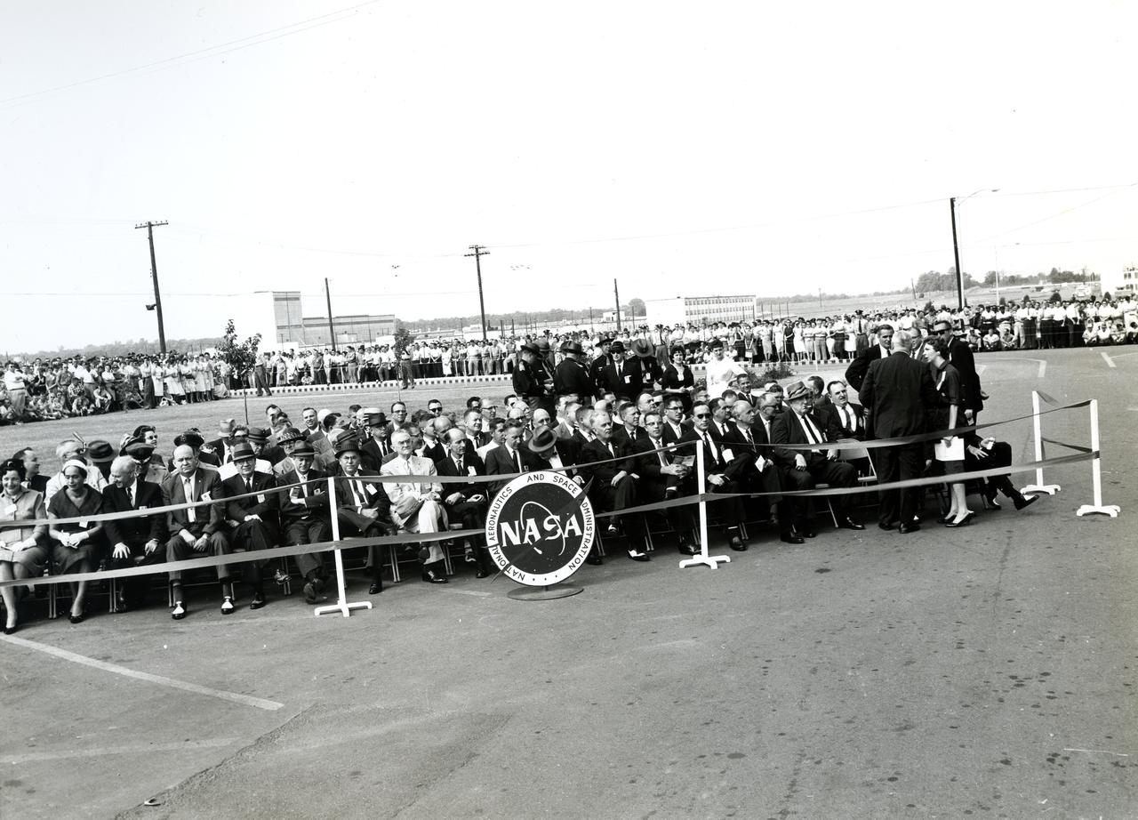 PRESIDENT DWIGHT EISENHOWER VISIT TO MSFC FOR THE DEDICATION OF THE CENTER.