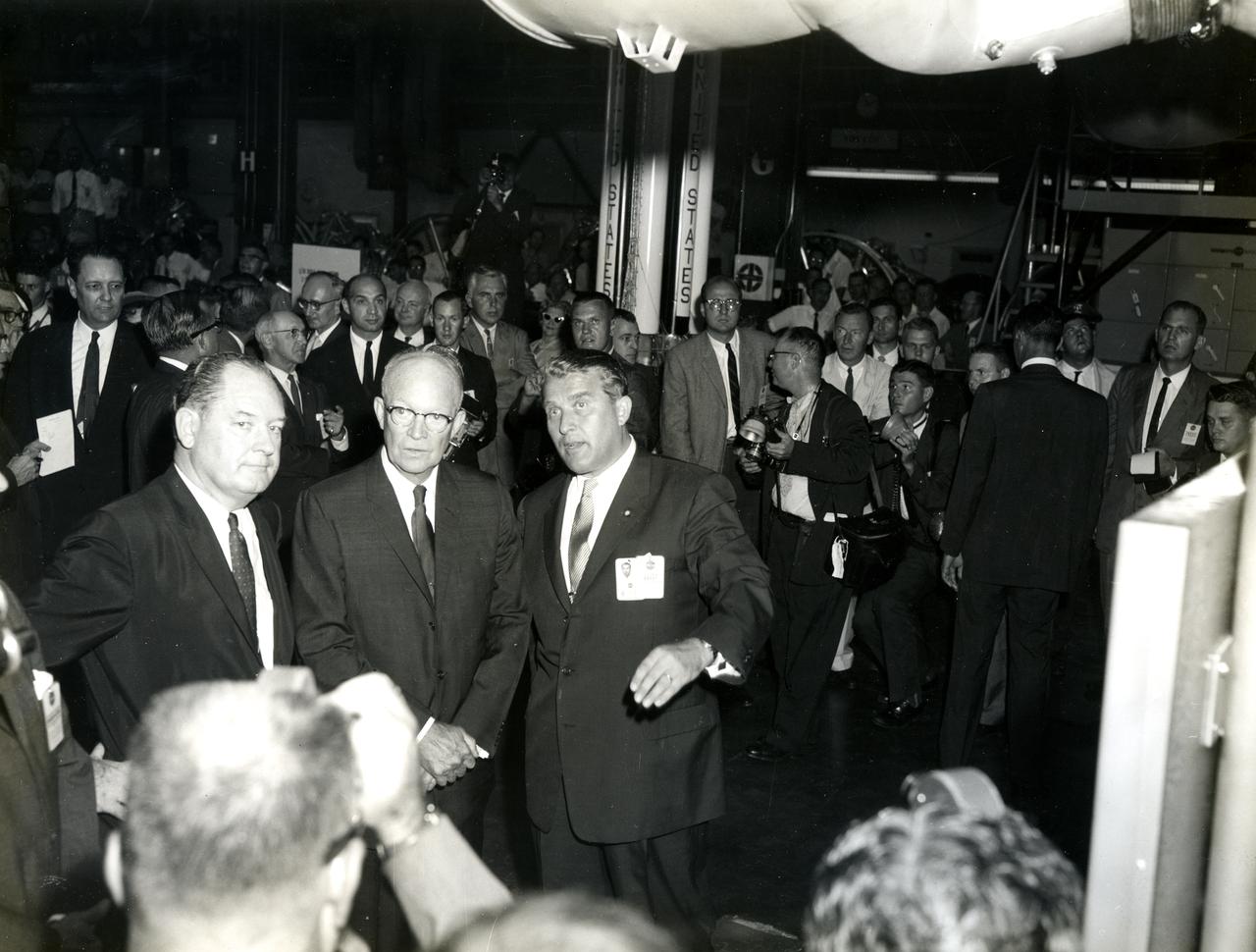 PRESIDENT DWIGHT EISENHOWER VISIT TO MSFC FOR THE DEDICATION OF THE CENTER.