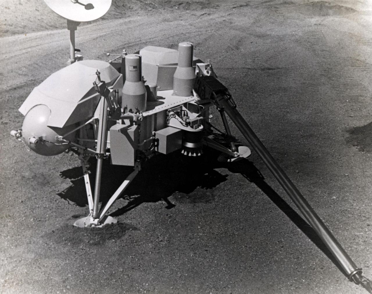 KENNEDY SPACE CENTER, FLA. -- Viking Project In 1976: NASA will land two automated scientific laboratories on the planet Mars. This pioneering effort to explore in detail the surface of another primary planet in our solar system will be identified by a name that exemplifies the spirit of historic exploration. To accomplish this goal, two spacecraft will be launched from the Kennedy Space Center within a month of another in mid-1975. These spacecraft, each including a lander and an orbiter, will hurtle nearly 460 million miles around the Sun before reaching the red planet. The descent will occur when Mars is about 225 million miles from Earth and nearly on the other side of the Sun. This requires a completely automated de-orbit and landing operation because, at that distance, two-way communication between Mars and Earth takes nearly 45 minutes. Surface science will then commence with principal scientific interest invested in biology, geology and meteorology.