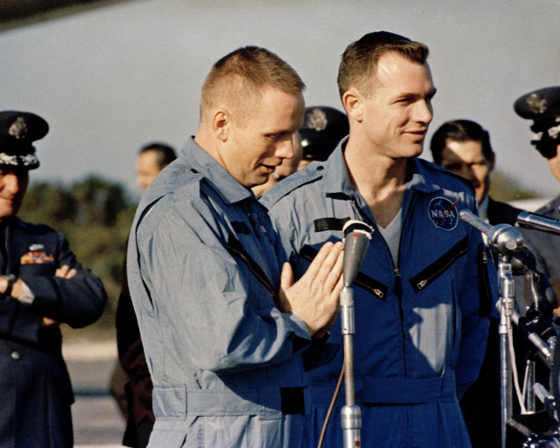 Neil Armstrong and Dave Scott in 1966