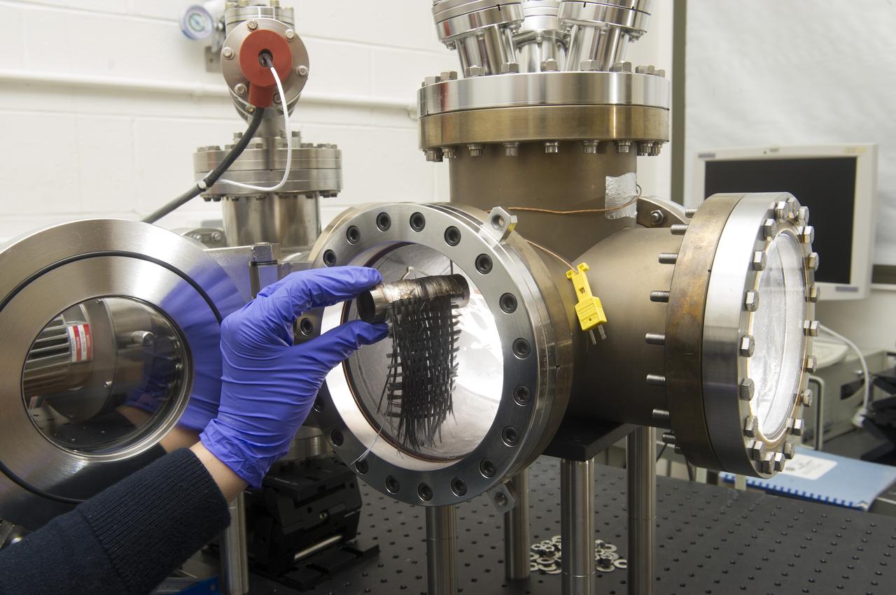 THE 2012 CIF RADIATOR FACILITY WITH A 2012 TEST ARTICLE AS IT WOULD BE POSITIONED IN THE CHAMBER.-