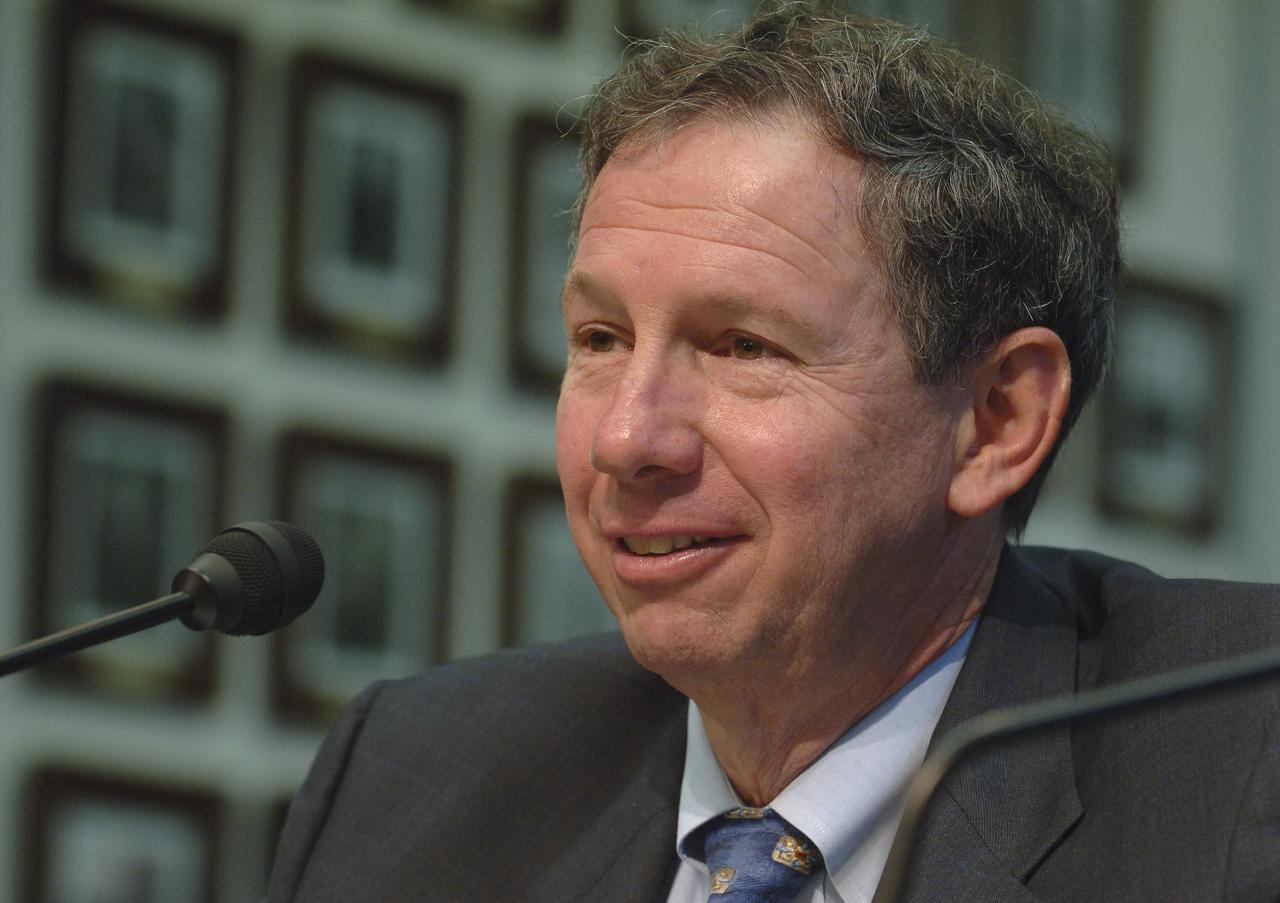NASA Administrator Dr. Michael Griffin smiles during his appearance in front of the Senate Commerce Committee Science and Space Subcommittee hearing on Human Space Flight: The Space Shuttle and Beyond, Wednesday, May 18, 2005, in the Russell Senate Office Building on Capitol Hill in Washington. Photo Credit: (NASA/Bill Ingalls) 