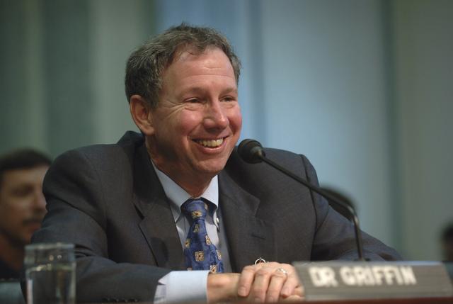NASA image: Michael Griffin Senate Hearing
