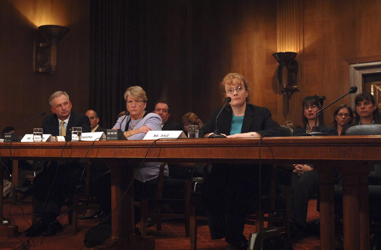 Shana Dale testifies at her confirmation hearing before the Senate Committee on Commerce, Science, and Transportation, Nov. 1, 2005, on Capitol Hill in Washington.  Dale was nominated by President Bush to be the deputy administrator of the National Aeronautics and Space Administration (NASA).  Photo Credit: (NASA/Bill Ingalls)