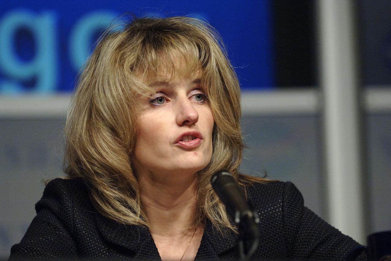 NASA Associate Administrator for Aeronautics Research Lisa J. Porter answers reporters questions during the fiscal year 2007 news conference, Monday, Feb. 6, 2006, at NASA Headquarters in Washington. NASA Administrator Michael Griffin was joined by the heads of NASA's four mission directorates to explain how the proposed $16.8 billion dollar budget supports the Vision for Space Exploration. The budget represents a 3.2% increase above the fiscal year 2006 appropriated budget. Photo Credit: (NASA/Bill Ingalls)