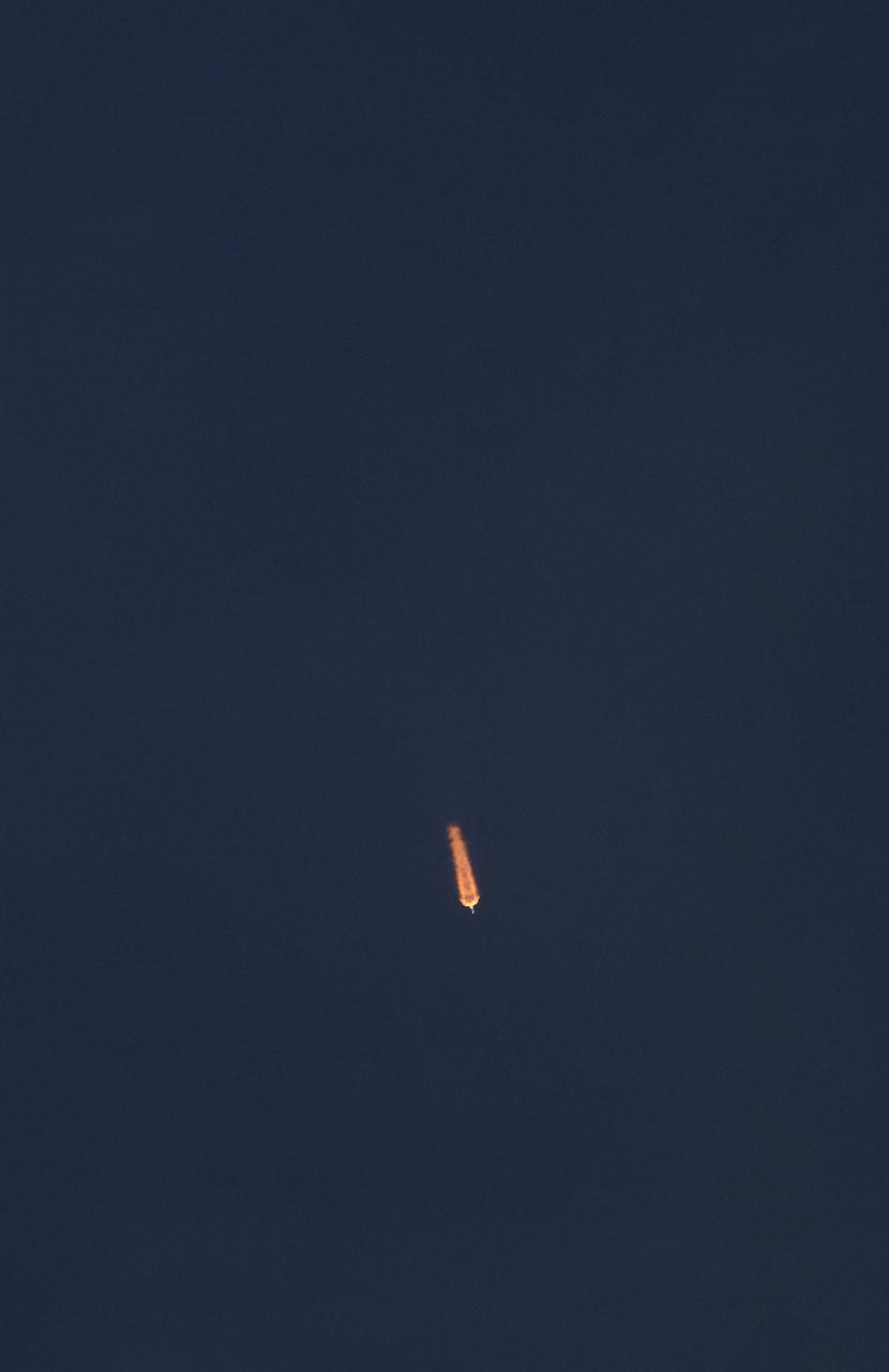 The Soyuz TMA-8 rocket launched from the Baikonur Cosmodrome in Baikonur, Kazakhstan on Wednesday, March 29, 2006 at 9:30 p.m. EST, (Thursday, March 30, 2006, 8:30 a.m. Kazakhstan time). Aboard the spacecraft are Expedition 13 Commander Pavel V. Vinogradov, Science Officer and Flight Engineer Jeffrey N. Williams, and Brazilian Space Agency Soyuz crew member Marcos Pontes. Photo Credit: (NASA/Bill Ingalls)