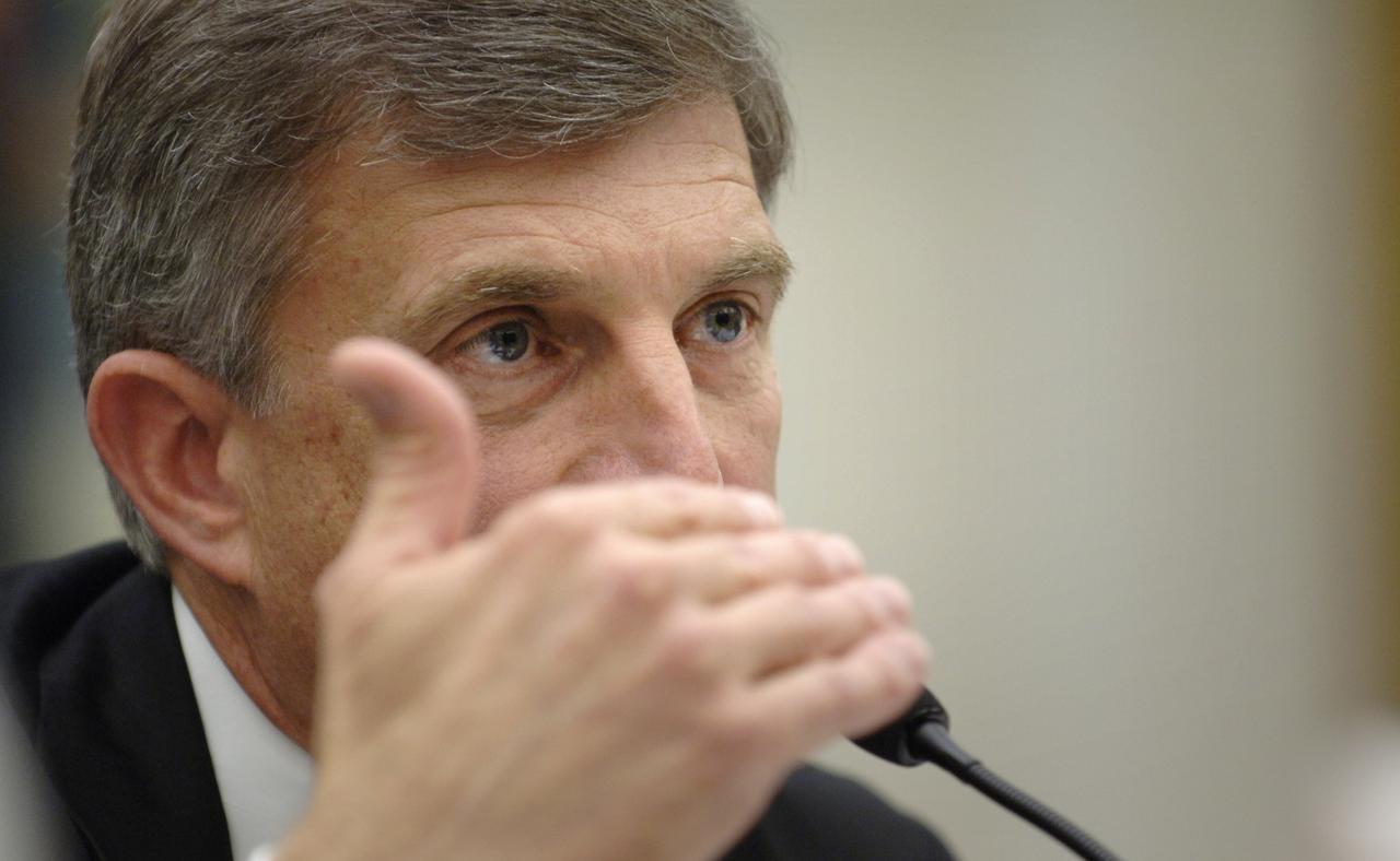 Under Secretary of the Air Force Dr. Ronald Sega, testifies before the House Committee on Science and Technology regarding the future of the National Polar-orbiting Operational Environmental Satellite System (NPOESS) and results of the Nunn-McCurdy review of NOAA’s weather satellite program, Thursday, June 8, 2006, at the Rayburn House Office Building in Washington. Photo Credit: (NASA/Bill Ingalls)