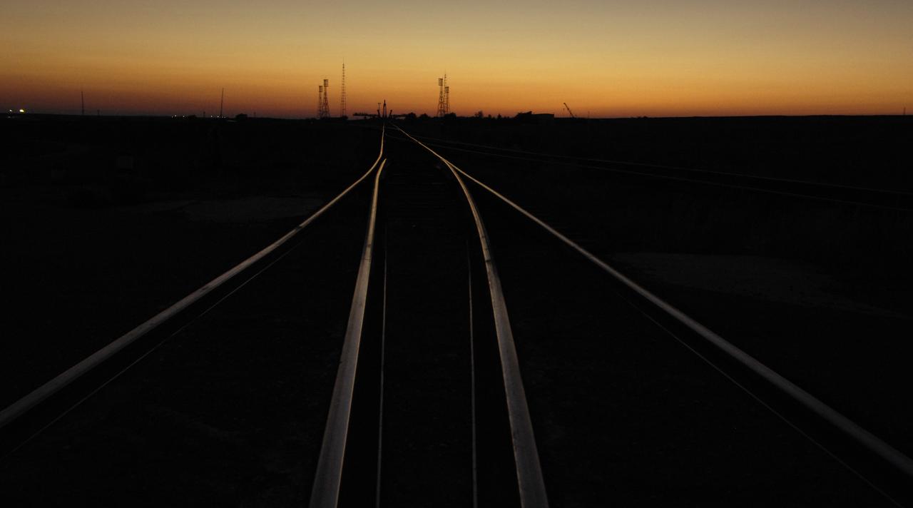 The Soyuz launch pad is seen prior to the arrival of the Soyuz TMA-11 spacecraft, Monday, Oct. 8, 2007, in Baikonur, Kazakhstan.  The Soyuz was transported by railcar to its launch pad at the Baikonur Cosmodrome for an October 10th launch date, when it will carry Expedition 16 Commander Peggy Whitson, Flight Engineer and Soyuz Commander Yuri Malenchenko and Malaysian spaceflight participant Sheikh Muszaphar Shukor to the International Space Station.  Whitson and Malenchenko will spend six months on the station.  Shukor, who is flying under an agreement between Malaysia and the Russian Federal Space Agency, will return to Earth October 21 with two of the Expedition 15 crew members currently on the complex.  Photo Credit:  (NASA/Bill Ingalls)