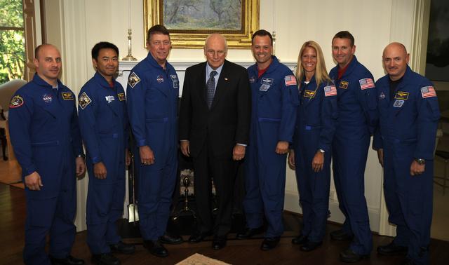 NASA image: Vice President Richard B. Cheney Meets STS-124 Crew