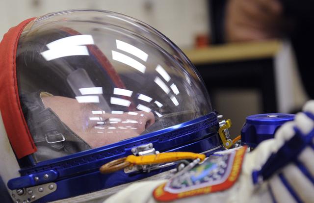 NASA image: Expedition 18 Suit Pressure Check