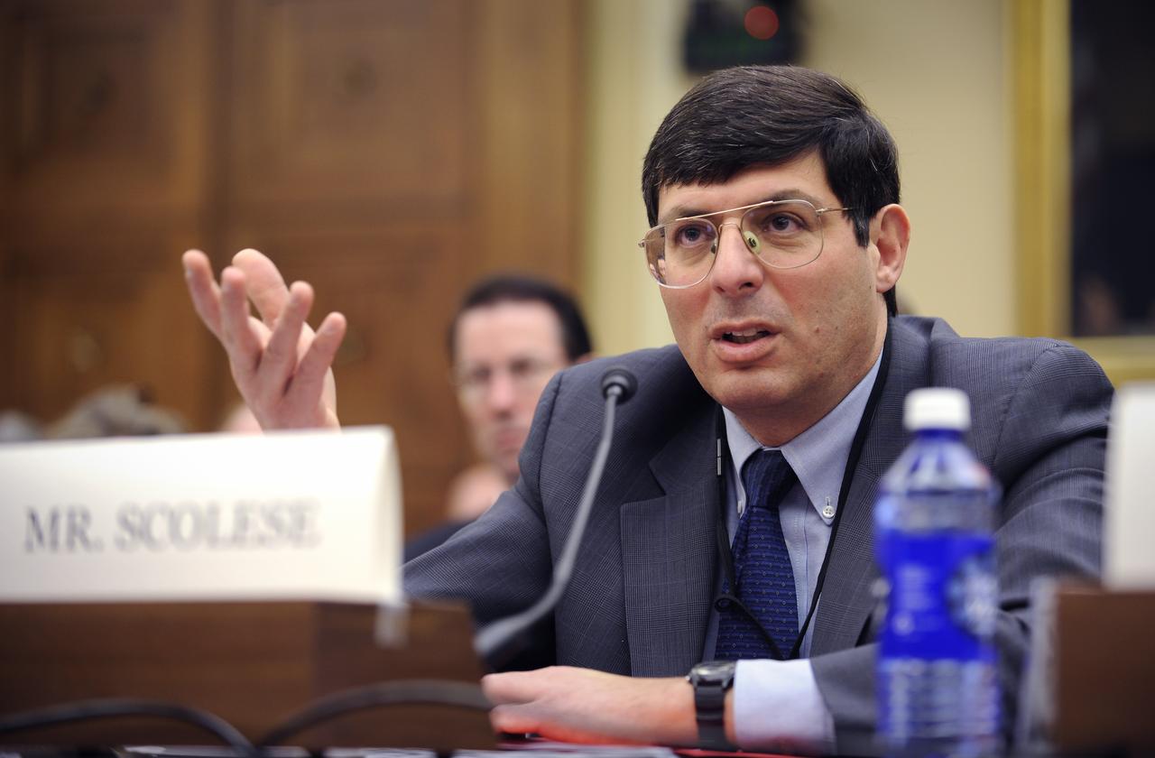 NASA's Acting Administrator, Christopher Scolese, responds to questions concerning NASA Cost and Contract Management during a hearing before the the House Subcommittee on Space and Aeronautics, Thursday, March 5, 2009, Rayburn Building, Washington.  Photo Credit: (NASA/Bill Ingalls)