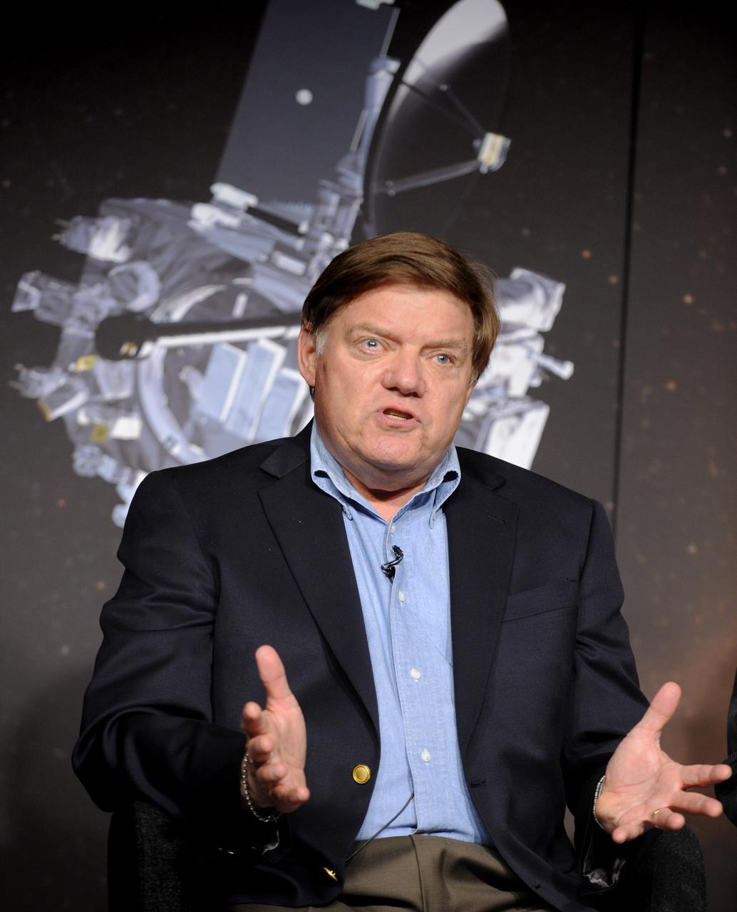 Michael Kaiser, project scientist, Solar Terrestrial Relations Observatory (STEREO) at Goddard Space Flight Center, makes a comment during a Science Update on the STEREO mission at NASA Headquarters in Washington, Tuesday, April 14, 2009. Photo Credit: (NASA/Paul E. Alers)