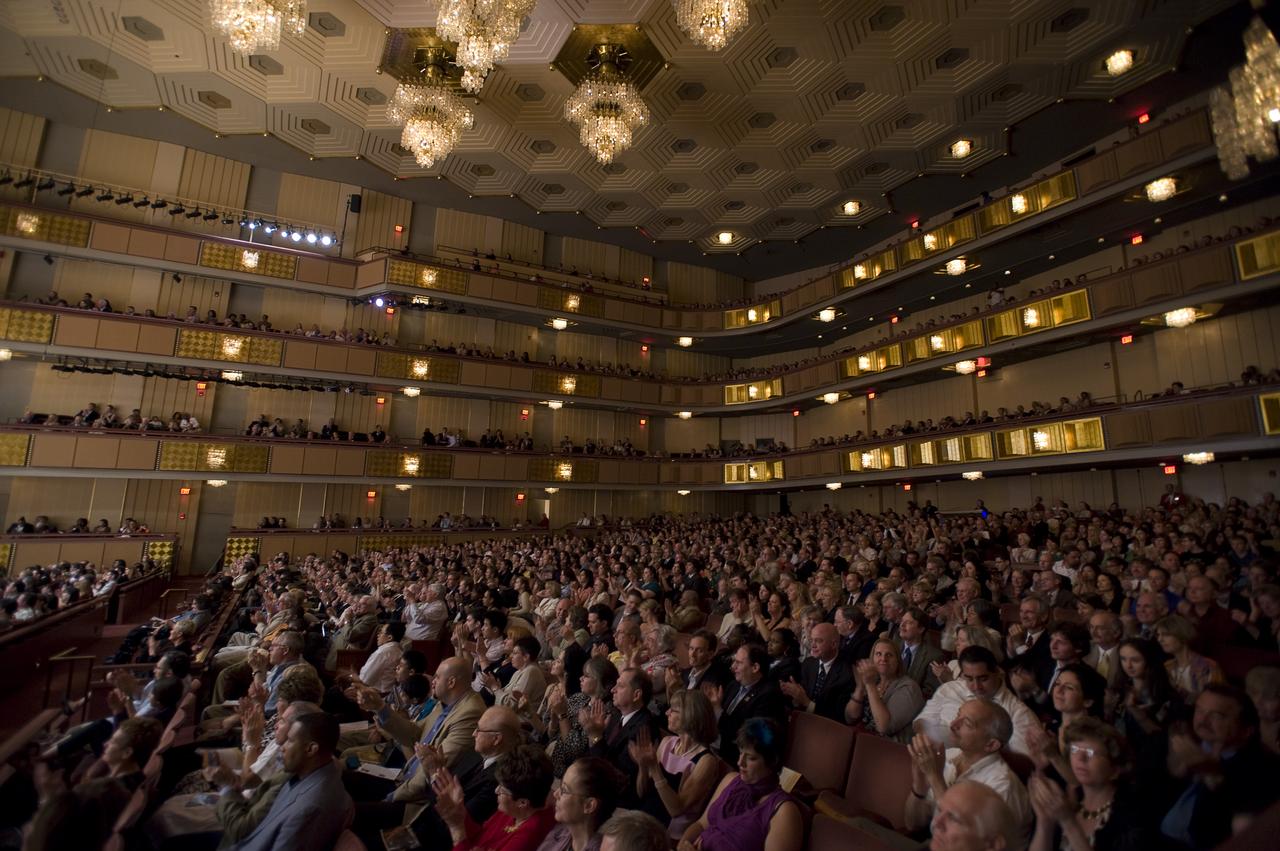 The audience applauds during the "Salute to Apollo" ceremony at the Kennedy Center for the Performing Arts, Saturday, July 18, 2009 in Washington. The event was part of NASA's week long celebration of the Apollo 40th Anniversary. Photo Credit: (NASA/Bill Ingalls)