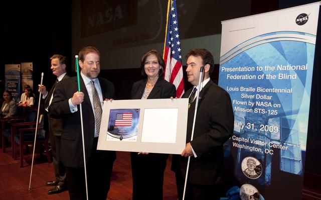 NASA image: National Federation of the Blind Braille Coin