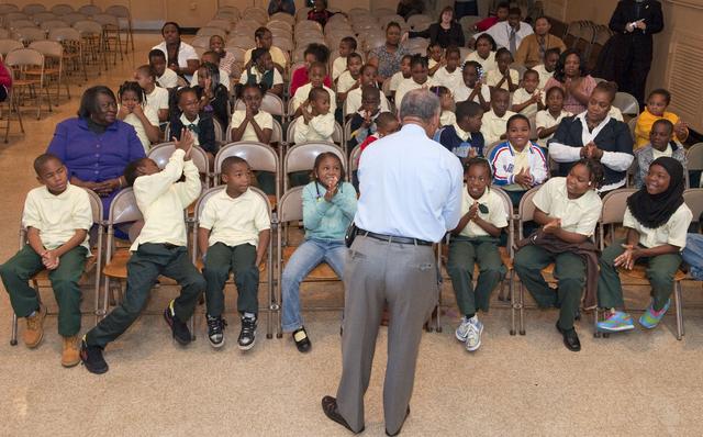 NASA image: Bolden Visit Davis Elementary