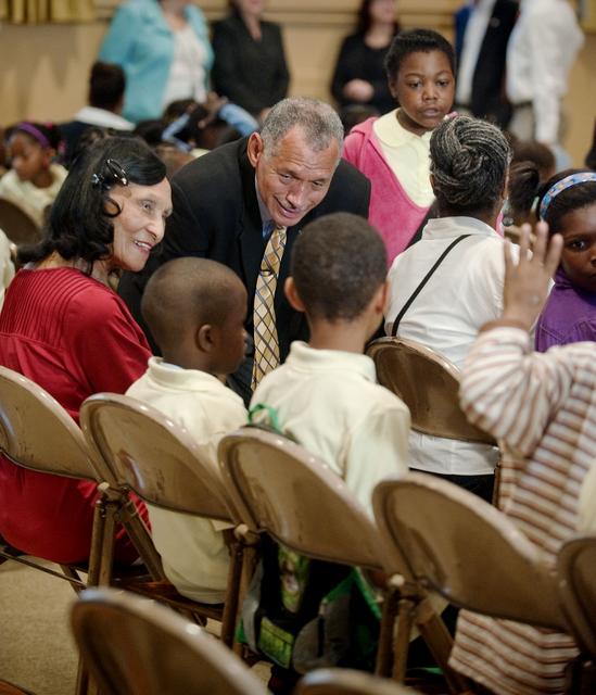 NASA image: Bolden Visit Davis Elementary