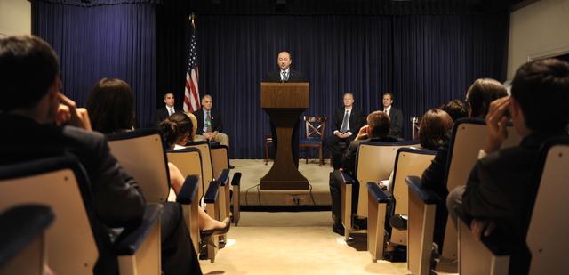 NASA image: STS-127 Crew Visit with White House Interns