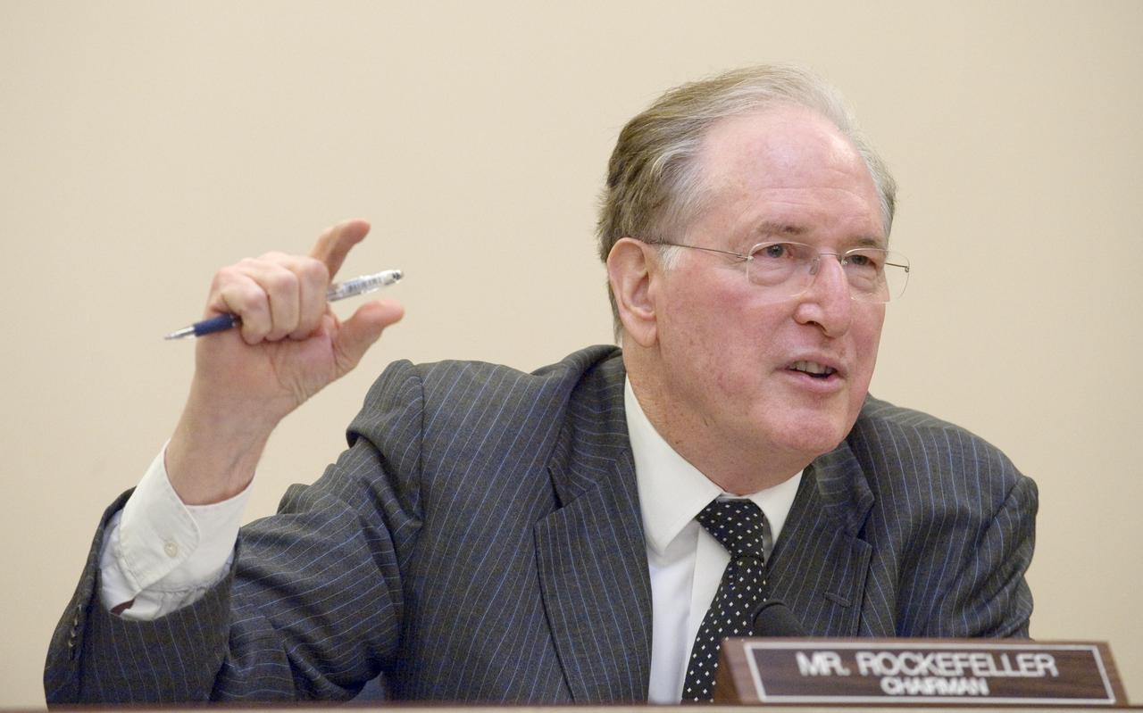 U.S. Sen. Jay Rockefeller, D-W.Va., Chairman of the of the Senate Committee on Commerce, Science and Transportation, makes a point during the nomination hearing for Dr. Elizabeth M. Robinson, nominee for Chief Financial Officer for NASA, Thursday, Oct. 15, 2009, on Capitol Hill in Washington.  Photo Credit: (NASA/Paul E. Alers)