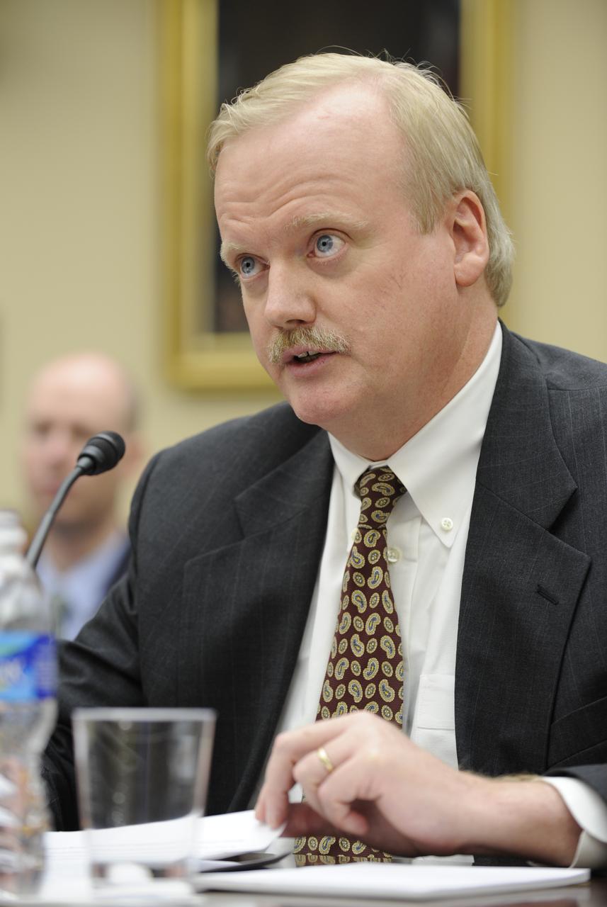 Daniel Murrin, Partner, Assurance and Advisory Business Service, Ernst & Young LLP, testifies during a Joint Hearing before the House Committee on Science and Technology, Transportation and Infrastructure Committee, Subcommittee on Investigations and Oversight, Thursday, Dec. 3, 2009, on Capitol Hill in Washington. Photo Credit: (NASA/Bill Ingalls)