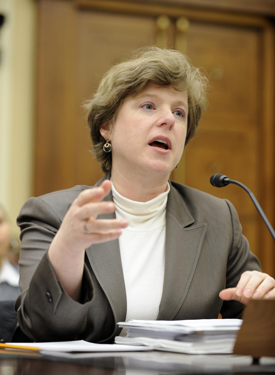 Elizabeth Robinson, NASA Chief Finiancial Officer, testifies during a Joint Hearing before the House Committee on Science and Technology, Transportation and Infrastructure Committee, Subcommittee on Investigations and Oversight, Thursday, Dec. 3, 2009, on Capitol Hill in Washington. Photo Credit: (NASA/Bill Ingalls)