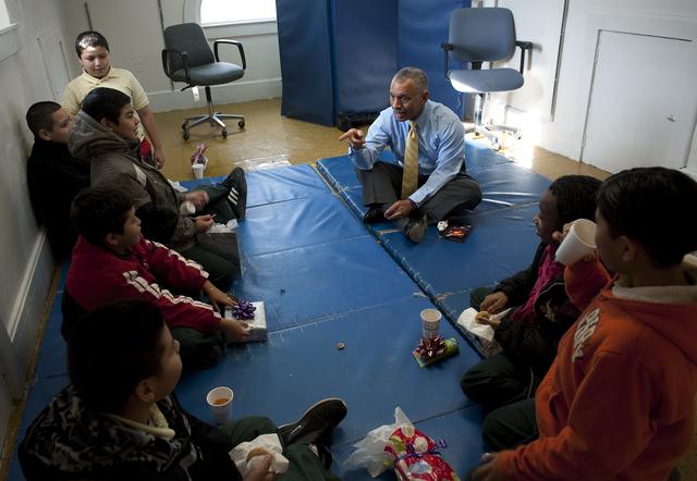 NASA image: NASA Administrator Bolden Volunteers with the DC Cares Program