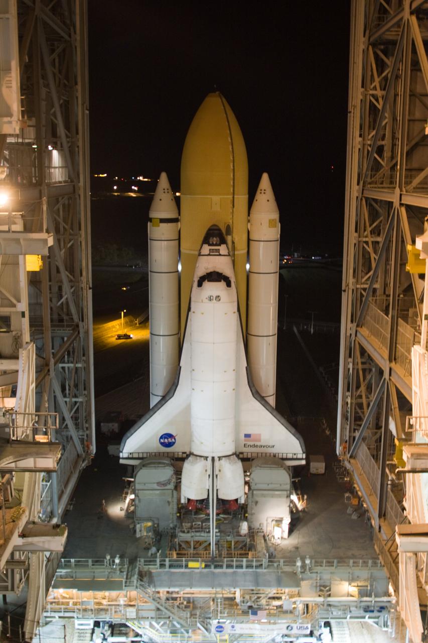 STS-130 Endeavour Rollout - Includes 1st Motion