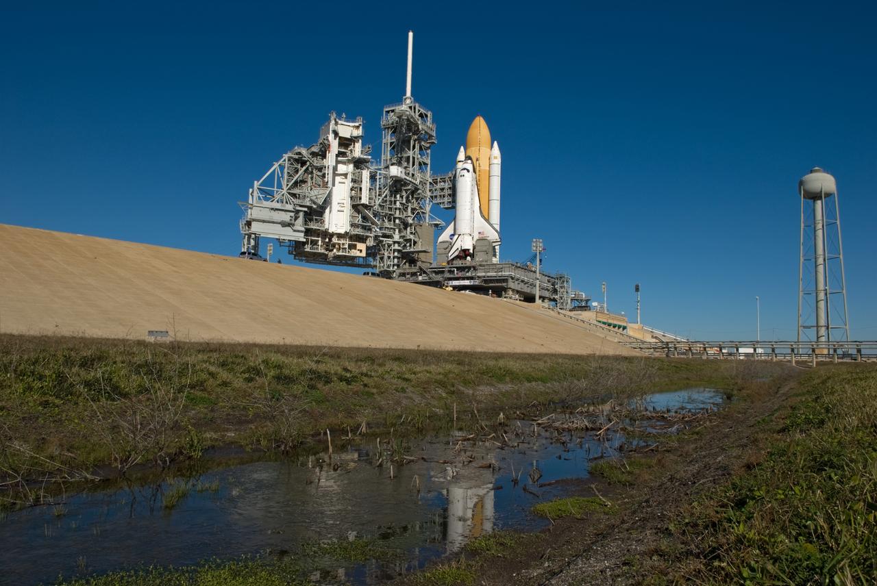 STS-130 ENDEAVOUR ROLLOUT - ICED CREEK REFLECTIONS