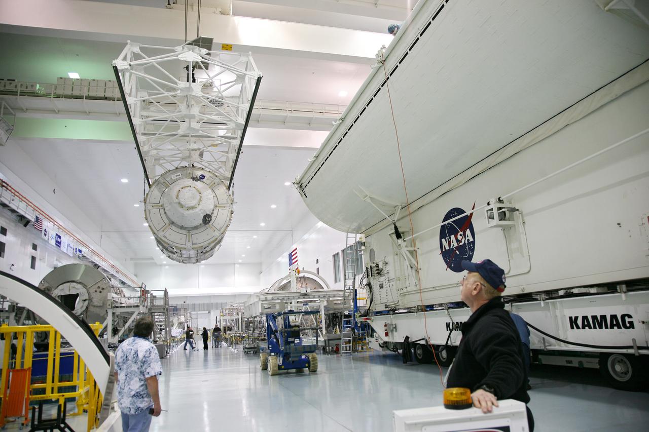 STS-130 TRANQUILITY NODE XFER TO PAYLOAD CANISTER