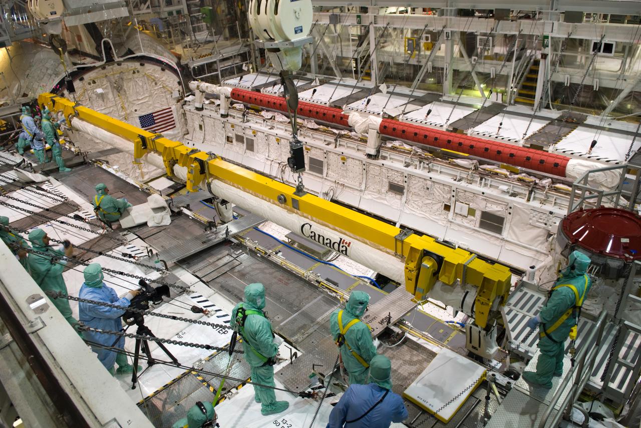 STS-132 ATLANTIS ARM LIFT & INSTALL