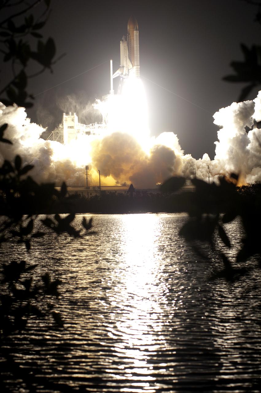CAPE CANAVERAL, Fla. - In a blinding flash, space shuttle Endeavour roars to life on Launch Pad 39A at NASA's Kennedy Space Center in Florida.  Launch of the STS-130 mission to the International Space Station was at 4:14 a.m. EST.  This was the second launch attempt for space shuttle Endeavour's STS-130 crew and the final scheduled space shuttle night launch.  The first attempt on Feb. 7 was scrubbed due to unfavorable weather. The primary payload for the STS-130 mission to the International Space Station is the Tranquility node, a pressurized module that will provide additional room for crew members and many of the station's life support and environmental control systems. Attached to one end of Tranquility is a cupola, a unique work area with six windows on its sides and one on top.  The cupola resembles a circular bay window and will provide a vastly improved view of the station's exterior. The multi-directional view will allow the crew to monitor spacewalks and docking operations, as well as provide a spectacular view of Earth and other celestial objects. The module was built in Turin, Italy, by Thales Alenia Space for the European Space Agency.  For information on the STS-130 mission and crew, visit http:__www.nasa.gov_mission_pages_shuttle_shuttlemissions_sts130_index.html.  Photo credit: NASA_Tony Gray and Tom Farrar Sr.