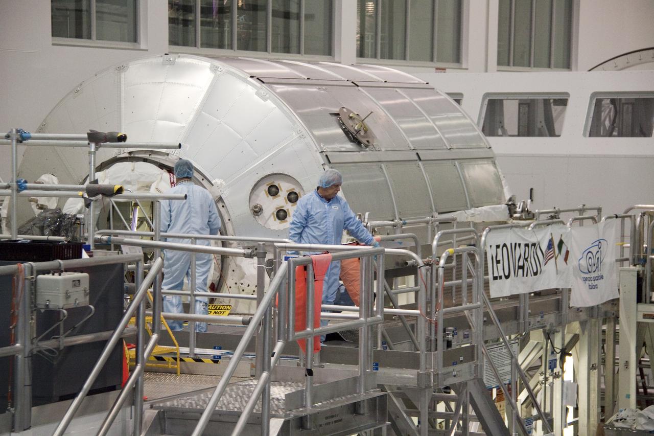 STS-131 MPLM LEONARDO MEDIA EVENT