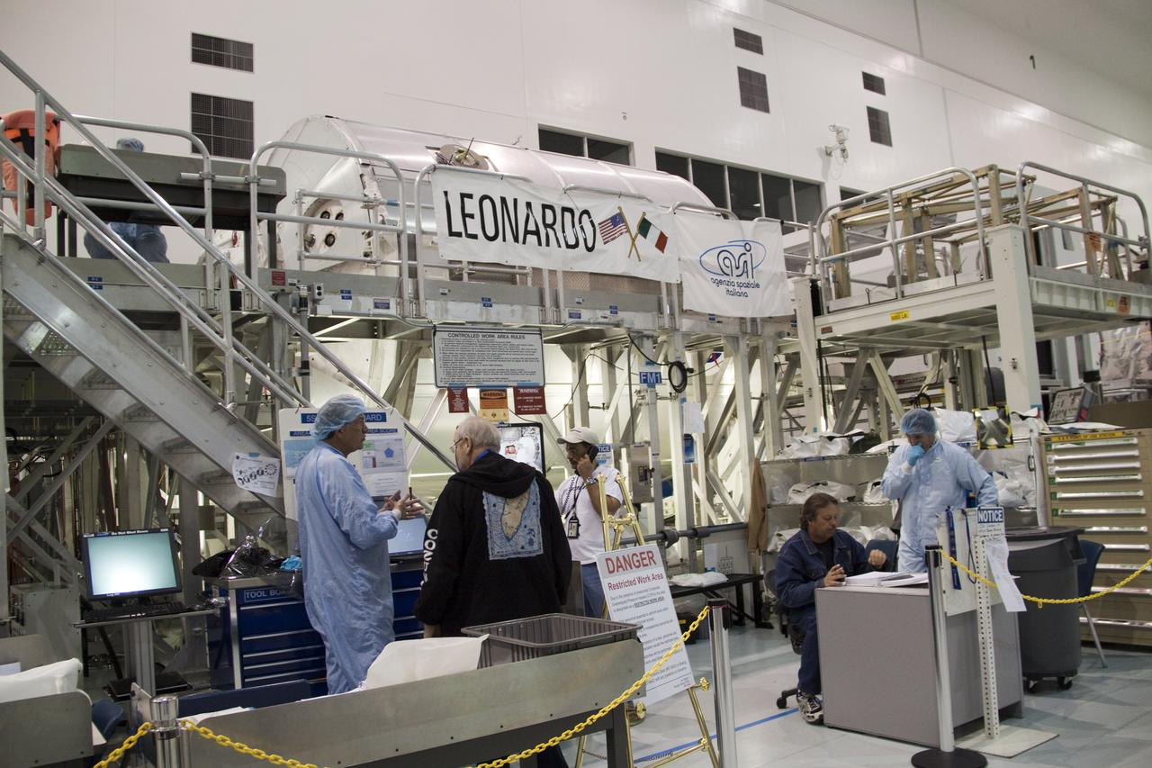 STS-131 MPLM LEONARDO MEDIA EVENT